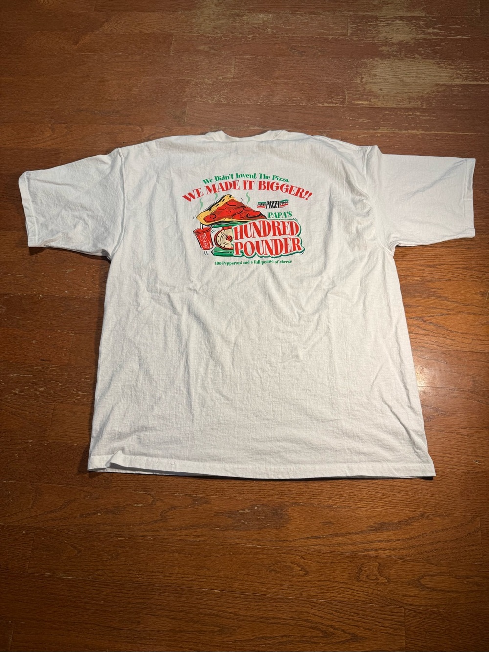 Y2K Coca Cola Papas Pizza to Go Back Graphic Tee